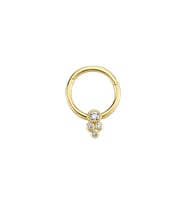 Altın Tragus Taşlı Halka Küpe