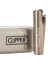 İsme Özel Clipper Marka Metal Çakmak Mat Metalik