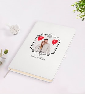 BK Gift Kişiye Özel Sevgililer Günü Temalı İsimli Fotoğraflı Beyaz Defter-31