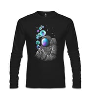 Space Baloon Siyah Erkek Sweatshirt