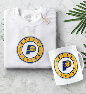 NBA Indiana Pacers Beyaz Tişört ve Kupa Seti (Model 1)