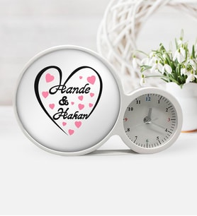 BK Gift Kişiye Özel Sevgililer Günü Saatli Sihirli Led Ayna Çerçeve  16