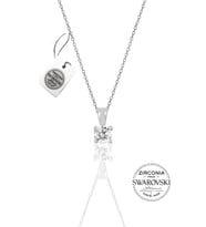 Söğütlü Silver Gümüş Swarovski tek taş kolye