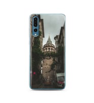 Galata Tasarımlı Süper Şeffaf Silikon Telefon Kılıfı Huawei P20 Pro  