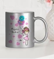 BK Gift Kişiye Özel Kadınlar Günü Temalı Gümüş Yaldızlı Kupa Bardak  8