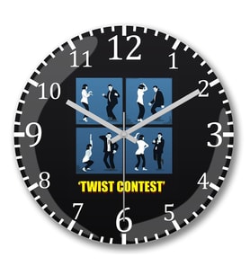 Twist Contest Duvar Saati Bombeli Gercek Cam