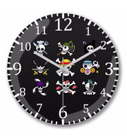 One Piece Duvar Saati Bombeli Gercek Cam