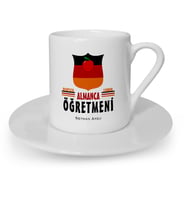 BK Gift Kişiye Özel Almanca Öğretmeni Türk Kahvesi Fincanı