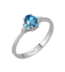 Sirius Pırlanta ve Topaz Cadenza Yüzük 0717R0272