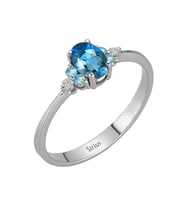 Sirius Pırlanta ve Topaz Cadenza Yüzük 0717R0272