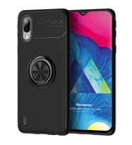 Microsonic Samsung Galaxy M10 Kılıf Kickstand Ring Holder Siyah