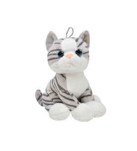 Peluş 28 cm Kedi (Gri)