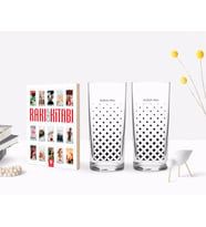 BK Gift Kişiye Özel Renkli Baskılı İsimli İkili Rakı Bardağı ve Rakı Cep Kitabı Hediye Seti-115 (Model 1)