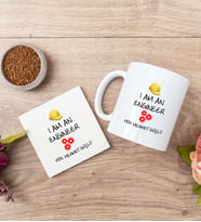 Mühendise Hediye Beyaz Kupa Bardak Ve Bardak Altlığı Set