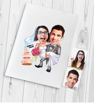 BK Gift Kişiye Özel Evleniyoruz Karikatür Düğün Anı Defteri  7