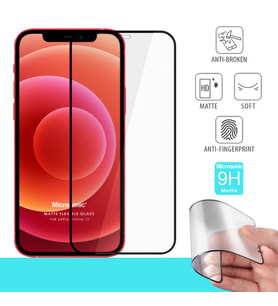 Microsonic Apple iPhone 12 Seramik Matte Flexible Ekran Koruyucu Siyah