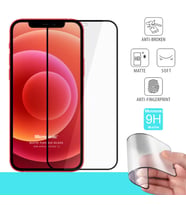 Microsonic Apple iPhone 12 Seramik Matte Flexible Ekran Koruyucu Siyah