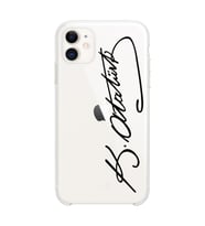 Atatürk İmzası Baskılı iPhone 11 Kabı Şeffaf Telefon Kılıfı