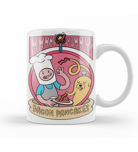 Adventure Time  Bacon Pancakes  Kupa Bardak Porselen