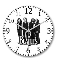 The Beatles 05 Duvar Saati Bombeli Gercek Cam