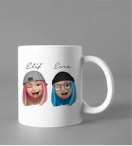 Emoji Kız Arkadaş Kupası Kişiye Özel
