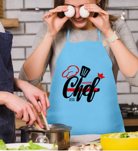 BK Gift Kişiye Özel Chef Mavi Mutfak Önlüğü  3