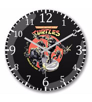 Ninja Turtles Turtle Power Duvar Saati Bombeli Gercek Cam