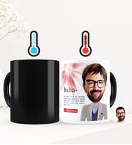 BK Gift Kişiye Özel Baba Karikatürlü Sihirli Kupa Bardak