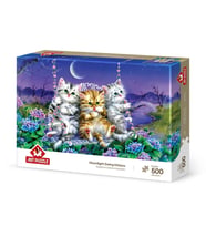 Art Puzzle Ayışığında Sallanan Kedicikler 500 Parç