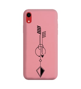 Iphone XR Çizgi Tasarımlı Pudra Lansman Telefon Kılıfı