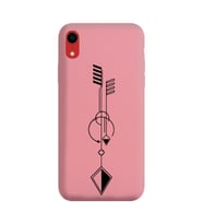 Iphone XR Çizgi Tasarımlı Pudra Lansman Telefon Kılıfı