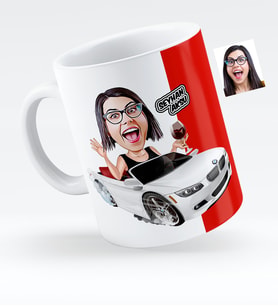 BK Gift Kişiye Özel Bayan Patron Karikatürlü Beyaz Kupa Bardak  2