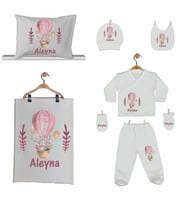 Pia Baby GL 2012 İsme Özel Balonlu Yastık Battaniye Zıbın Set