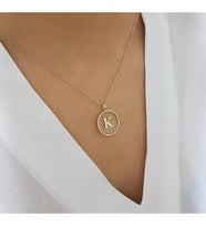 24 Ayar Has Altın Kaplama Özel Tasarım Harfli Kolye