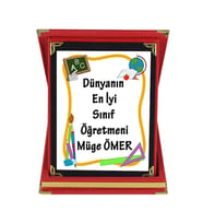 Öğretmene Hediye Kişiye Özel Baskılı Öğretmenler Günü Plaketi
