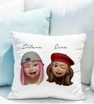 Emoji Kız Arkadaş Stiker Yastığı Kişiye Özel
