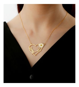 Papatya Kolye Altın Kaplama Gümüş925 (Gold)