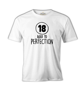 Aged to Perfection - 18 Beyaz Erkek Tshirt