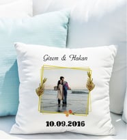 Kişiye Özel Fotoğraflı İsimli Yastık