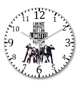 Bts Limited Edition Duvar Saati Bombeli Gercek Cam
