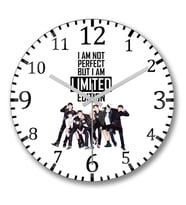 Bts Limited Edition Duvar Saati Bombeli Gercek Cam