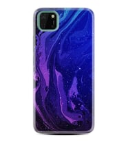 Kılıfland Huawei Y5P Kılıf Silikon Resimli Kapak Abstract Night Blue Stok 1149