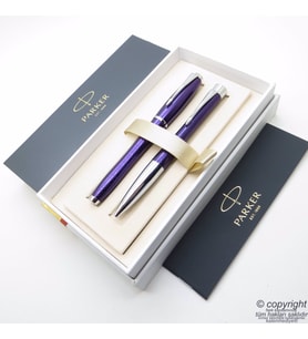 Parker Urban Premium Mor Dolma Kalem + Tükenmez Kalem Set  İsme Özel Kalem  Hediyelik Kalem