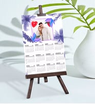 BK Gift Kişiye Özel 15x21 cm Fotoğraf Kartlı Şövaleli 2024 Takvim -6 (Beyaz)