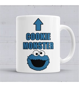 Cookie Monster Kurabiye Canavarı Kupa Bardak Porselen