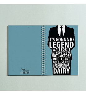 How i Met Your Mother Baskılı Spiralli A5 96 Yaprak Çizgisiz Tasarım Defter PYTKDT0103