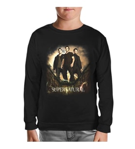 Supernatural Siyah Çocuk Sweatshirt