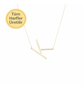 14K Altın Harf Kolye