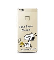 Snoopy Tasarımlı Süper Şeffaf Silikon Telefon Kılıfı Huawei P10 Lite 