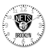 Brooklyn Nets Duvar Saati Bombeli Gercek Cam